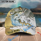 BlueJose Fishing Gold Scale Personalized Cap (13 Breeds)