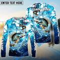BlueJose Crappie Fishing Marble Tide Catch Name & Team Name 3D Shirts