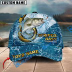 BlueJose Fishing Ocean Blue Personalized Cap (13 Breeds)