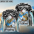BlueJose Chain Pickerel Fishing Black Camo Sport Custom Name & Team Name 3D Shirts