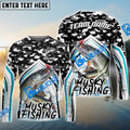 BlueJose Salmon Fishing Black Camo Sport Custom Name & Team Name 3D Shirts