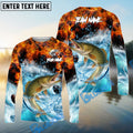 BlueJose Pike Fishing Sea Fire Design Name & Team Name 3D Shirts