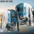 BlueJose Catfish Fishing Blue Fin Bling Camo Sport Custom Name & Team Name 3D Shirts