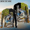 BlueJose Musky Fishing Jungle Camo Custom Name & Team Name 3D Shirts