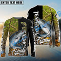 BlueJose Salmon Fishing Jungle Camo Custom Name & Team Name 3D Shirts