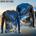 BlueJose Musky Fishing Blue Camo Sport Rod Custom Name & Team Name 3D Shirts