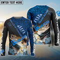 BlueJose Walleye Fishing Blue Camo Sport Rod Custom Name & Team Name 3D Shirts