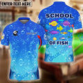 BlueJose Billiards Ball 8 School Of Fish Personalized Name, Team Name Unisex Shirt