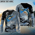 BlueJose Catfish Fishing Skin Pattern Performance Fishing Custom Name Long Sleeves