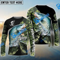 BlueJose Crappie Fishing Skin Pattern Performance Fishing Custom Name Long Sleeves