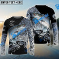 BlueJose Salmon Fishing Skin Pattern Performance Fishing Custom Name Long Sleeves