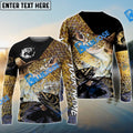 BlueJose Walleye Fishing Skin Pattern Performance Fishing Custom Name Long Sleeves