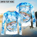 BlueJose Trout Fishing Blue Sea Catching Design Name & Team Name 3D Shirts