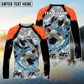 BlueJose Catfish Fishing Gray Crimson Catch Design Name & Team Name 3D Shirts