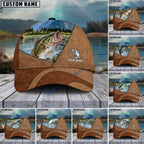 BlueJose Fishing Leather Pattern 2 Personalized Cap (13 Breeds)
