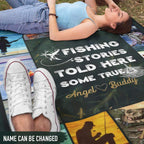 BlueJose Custom Name Fishing Story Told Here Some True Fishing Blanket