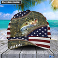 BlueJose Bass Zip Up Personalized Fishing Classic Cap