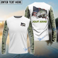 BlueJose Speckled Trout Fishing American Flag Custom Long Sleeve Performance Fishing Shirts, Patriotic