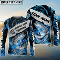 BlueJose Striped Bass Fishing Blue Lava Sport Custom Name & Team Name 3D Shirts