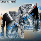 BlueJose Salmon Fishing Skin Water Custom Name & Team Name 3D Shirts