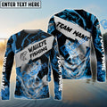 BlueJose Walleye Fishing Blue Lava Sport Custom Name & Team Name 3D Shirts