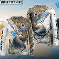 BlueJose Catfish Fishing White And Grass Camo Sport Custom Name & Team Name 3D Shirts
