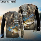 BlueJose Customize Name Walleye Fishing Nature 3D Shirts