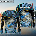 BlueJose Striped Bass Fishing Lightning Pattern Sport Custom Name & Team Name 3D Shirts