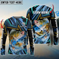 BlueJose Walleye Fishing Lightning Pattern Sport Custom Name & Team Name 3D Shirts