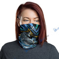 BlueJose Catfish Fishing Lightning Pattern Sport Neck Gaiter
