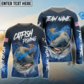 BlueJose Catfish Fishing Dark Blue American Sport Custom Name & Team Name 3D Shirts