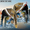 BlueJose Walleye Fishing Skin Water Custom Name & Team Name 3D Shirts