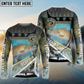 BlueJose Personalized Redfish Fishing Art Line Sport Fishing Shirts