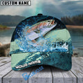 BlueJose Personalized Trout Fishing Aqua Strike Classic Cap